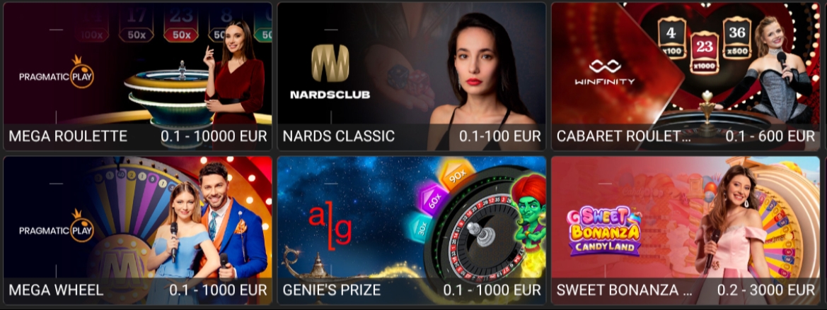 Megapari Live Dealer Lobby Megapari Live Dealer Lobby