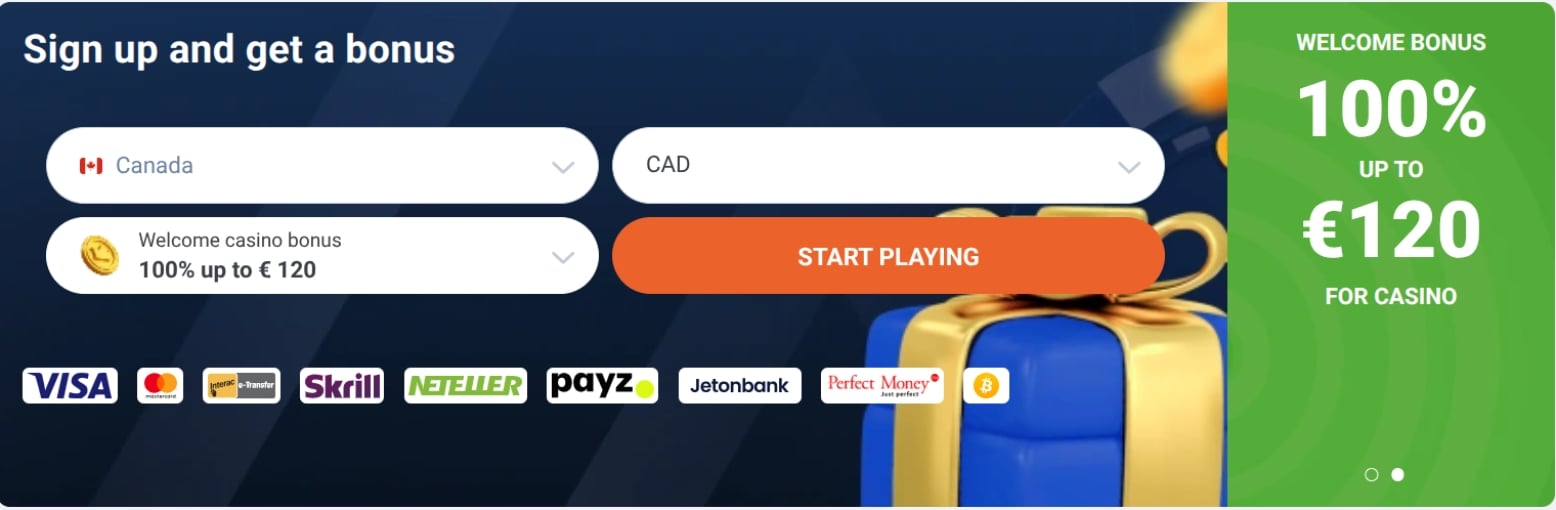 20bet Homepage Image