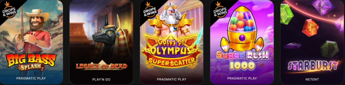 1Win Casino Slot Lobby Image