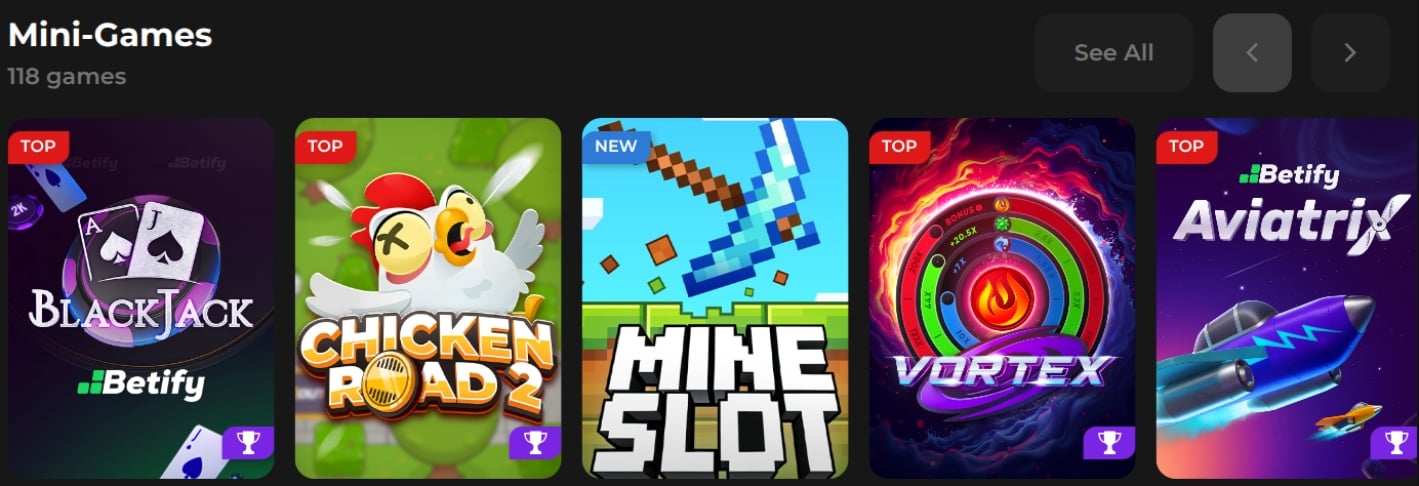 Betify Mini Games Image