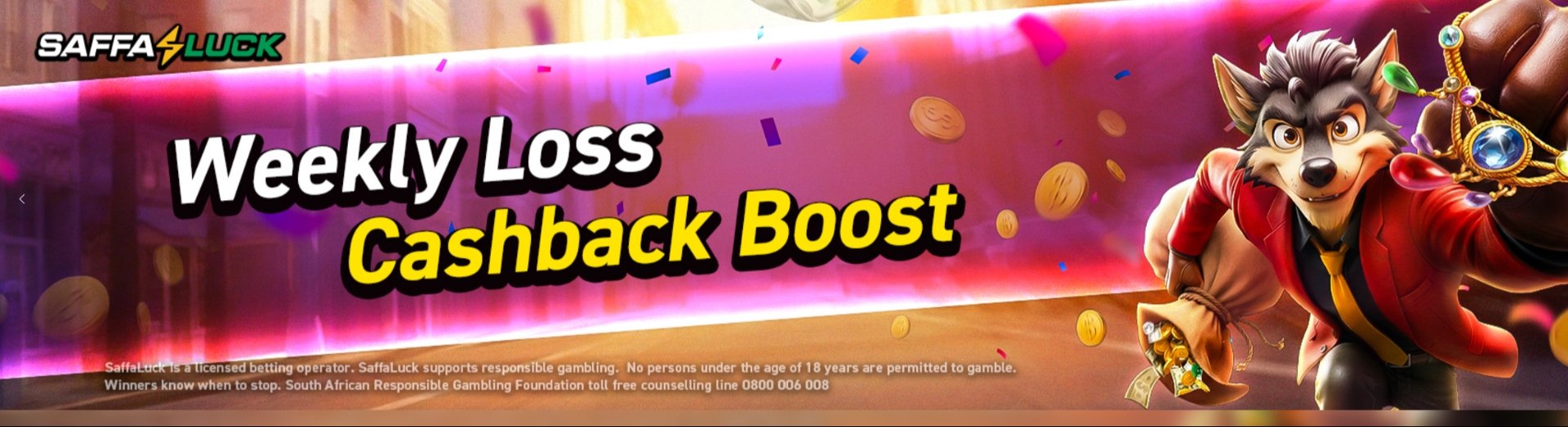 SaffaLuck Cashback Promo Image SaffaLuck Cashback Promo Image