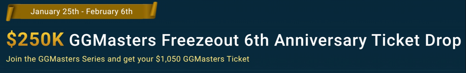 GGPoker Anniversary Ticket Drop Promo Image