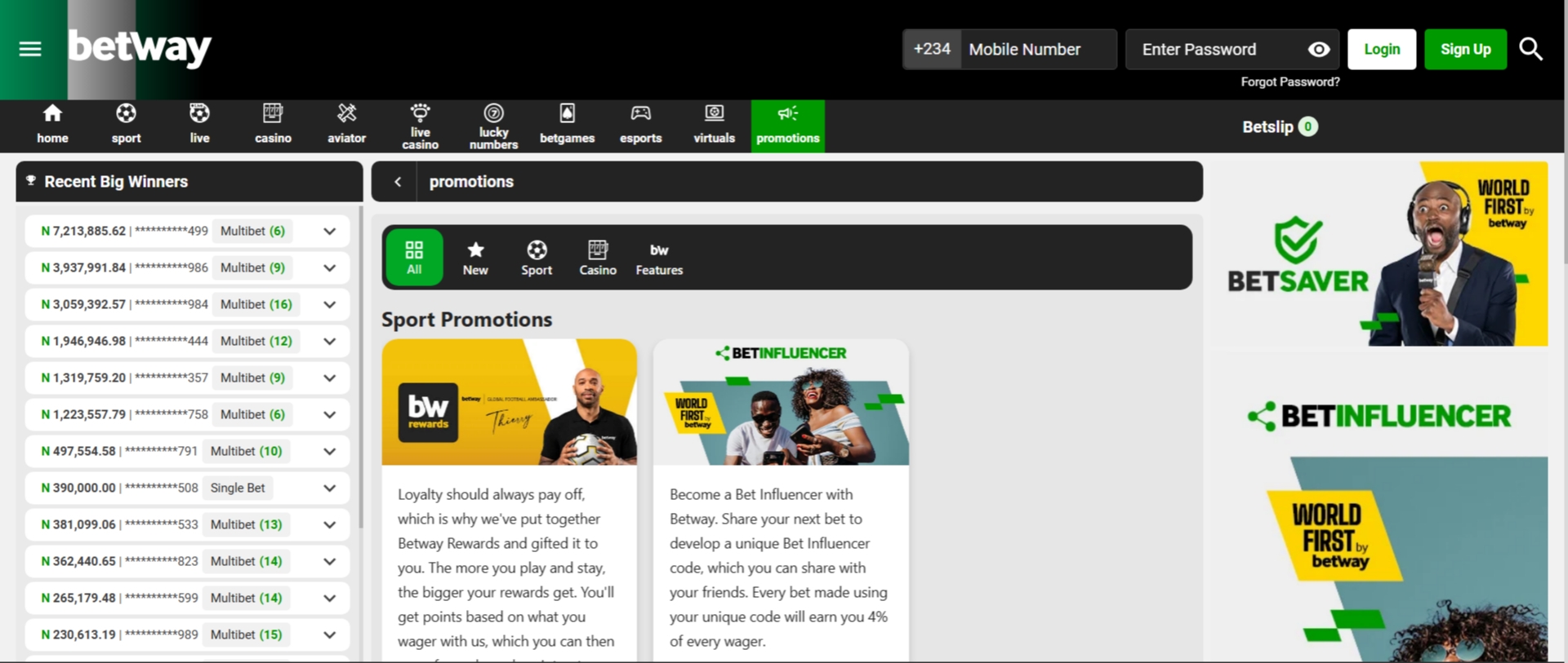 Betway Nigeria Promotions Betway Nigeria Promotions