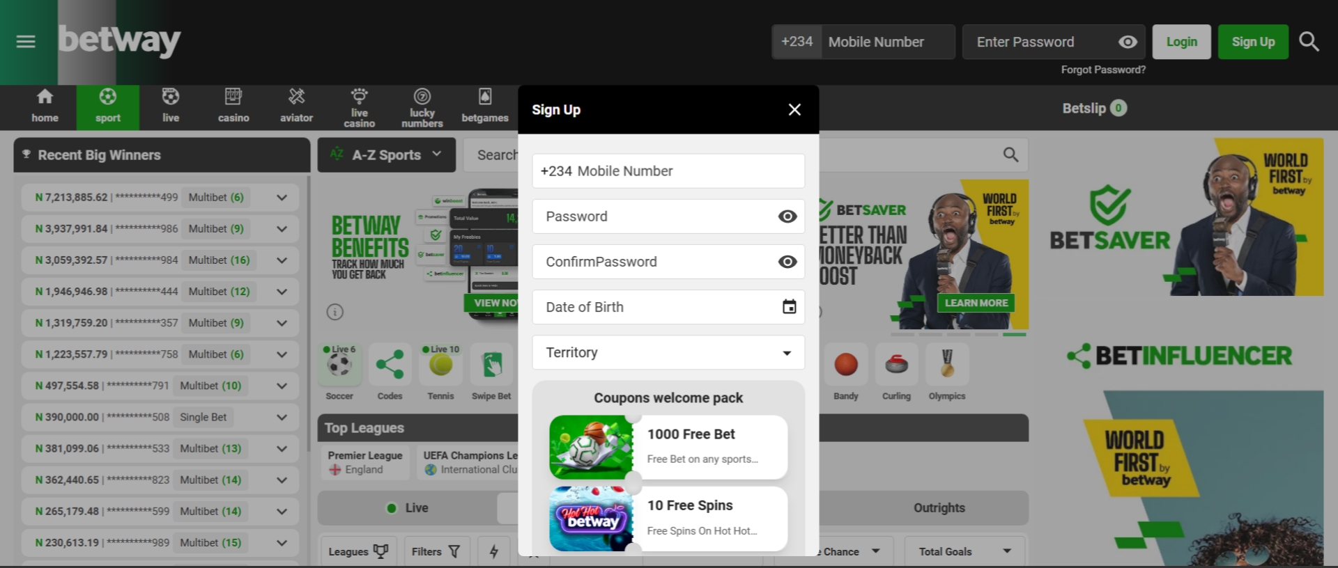 Betway Nigeria Registration Betway Nigeria Registration