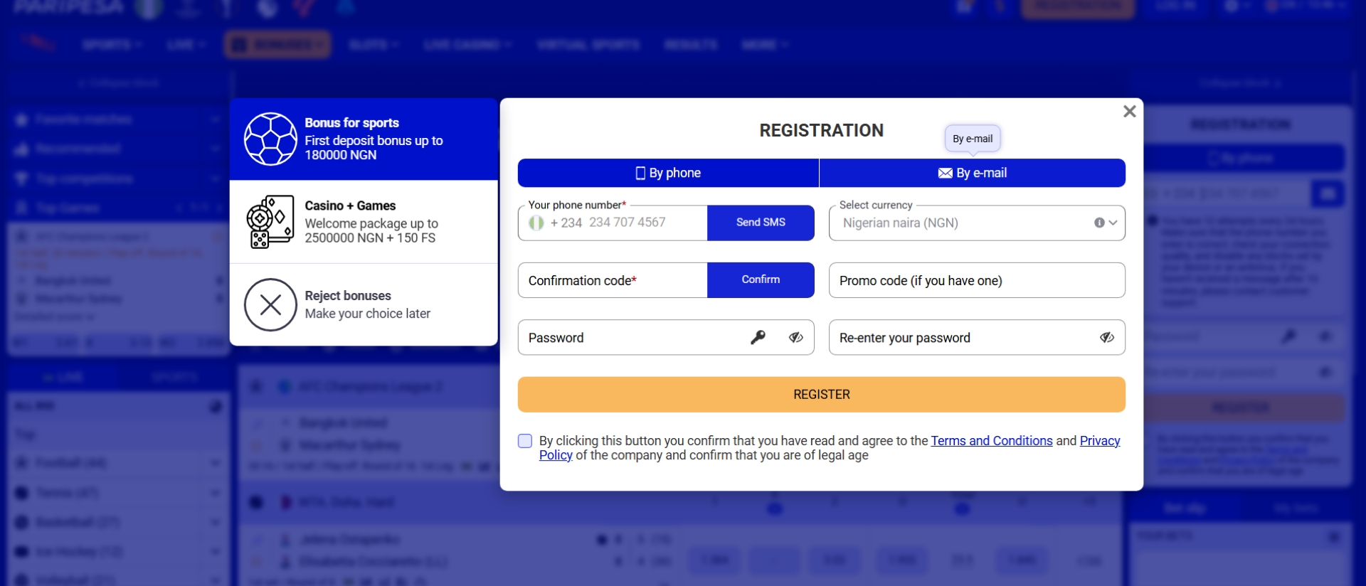 Paripesa Registration