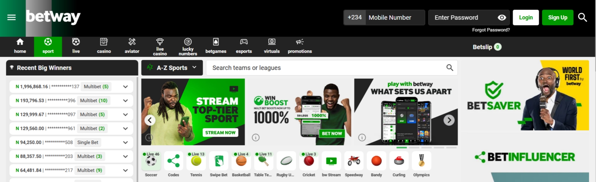 Betway Sportsbook Betway Sportsbook