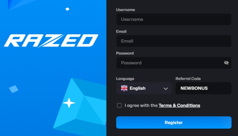 Razed Sign Up Razed Sign Up