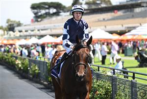 MELBOURNE, AUSTRALIA - FEBRUARY 14: Damian Lane riding Sass Appeal after winning Race 3, the Desirable Stakes during Melbourne Racing at Flemington Racecourse on February 14, 2026 in Melbourne, Australia. (Photo by Vince Caligiuri/Getty Images)