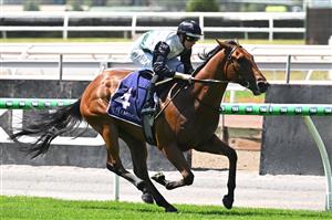 MELBOURNE, AUSTRALIA - FEBRUARY 14: Damian Lane riding Hard Kick winning Race 1, theTab Talindert Stakes during Melbourne Racing at Flemington Racecourse on February 14, 2026 in Melbourne, Australia. (Photo by Vince Caligiuri/Getty Images)