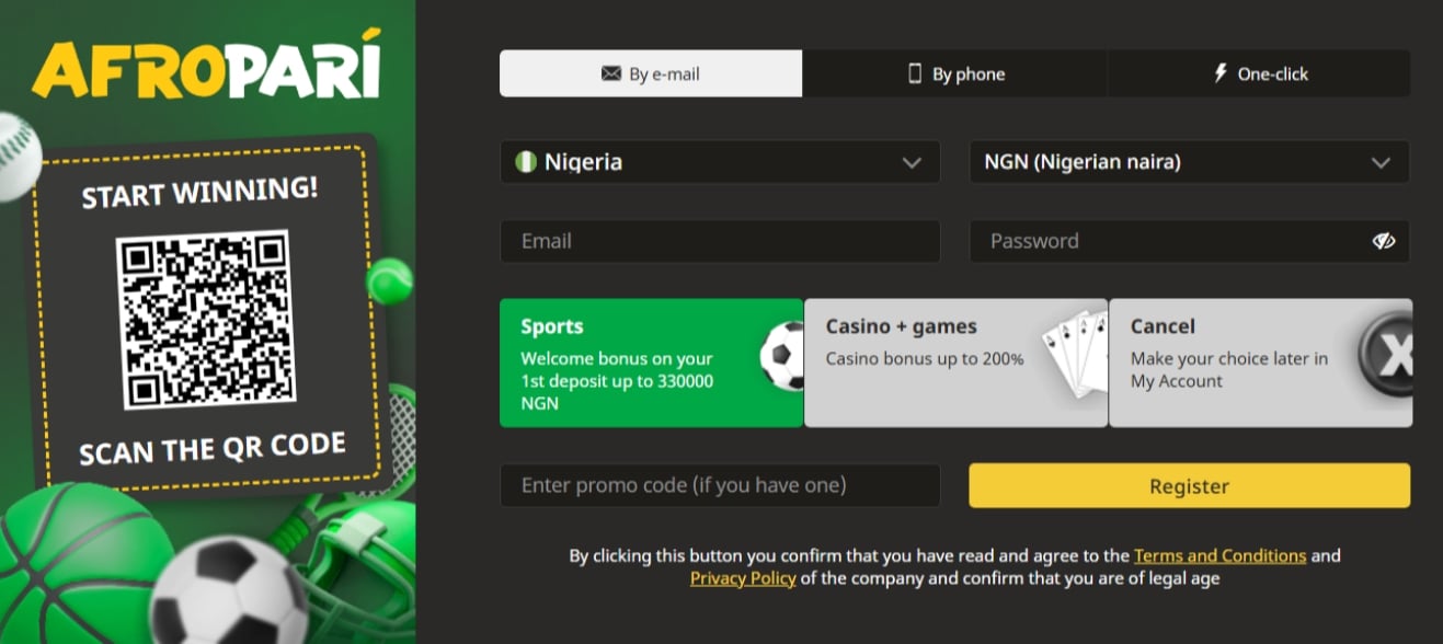 Afropari Registration