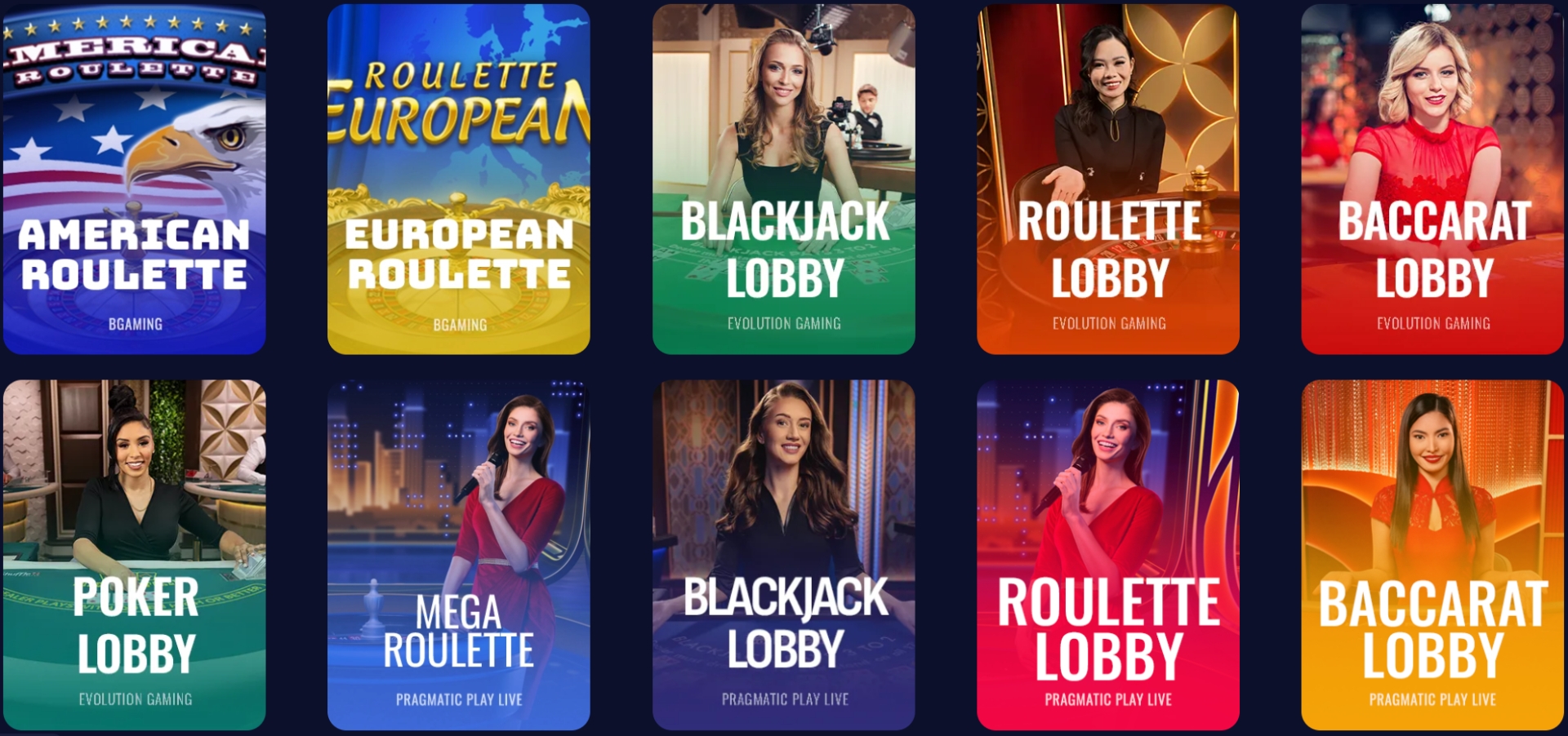 Duel Live Casino Lobby Duel Live Casino Lobby