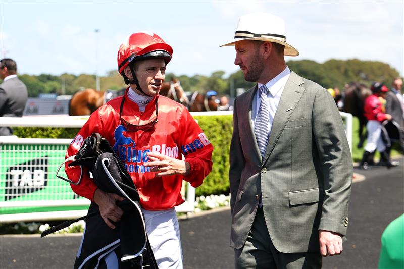 SYDNEY, AUSTRALIA - FEBRUARY 28: Trainer Ciaron Maher looks on after Jason Collett riding Mr Monaco win Race 3 Asahi Super Dry during Sydney Racing at Royal Randwick Racecourse on February 28, 2026 in Sydney, Australia. (Photo by Jeremy Ng/Getty Images)