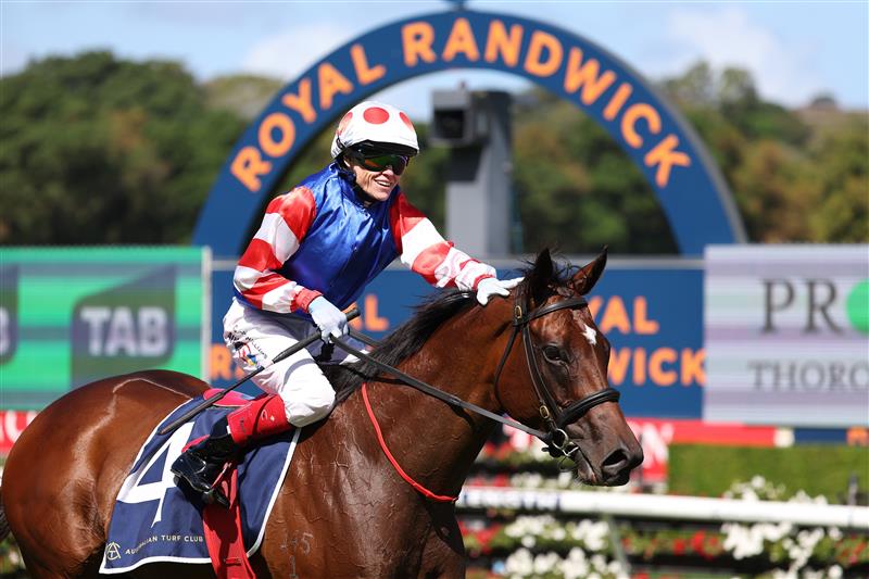 SYDNEY, AUSTRALIA - FEBRUARY 28: Craig Williams riding  Verona Rose win Race 6 Proven Thoroughbreds Guy Walter Stakes during Sydney Racing at Royal Randwick Racecourse on February 28, 2026 in Sydney, Australia. (Photo by Jeremy Ng/Getty Images)