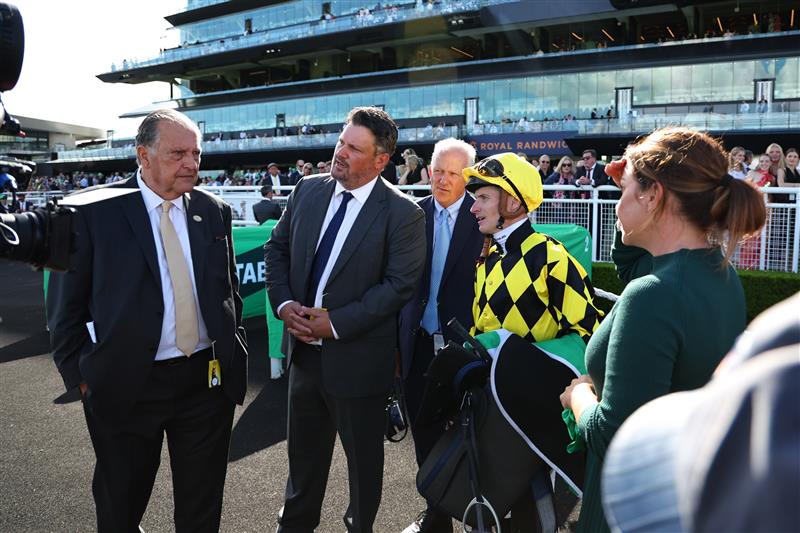 SYDNEY, AUSTRALIA - FEBRUARY 28: James McDonald riding Autumn Glow win Race 8 TAB Verry Elleegant Stakes during Sydney Racing at Royal Randwick Racecourse on February 28, 2026 in Sydney, Australia. (Photo by Jeremy Ng/Getty Images)