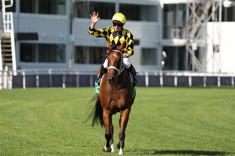 SYDNEY, AUSTRALIA - FEBRUARY 28: James McDonald riding Autumn Glow win Race 8 TAB Verry Elleegant Stakes during Sydney Racing at Royal Randwick Racecourse on February 28, 2026 in Sydney, Australia. (Photo by Jeremy Ng/Getty Images)