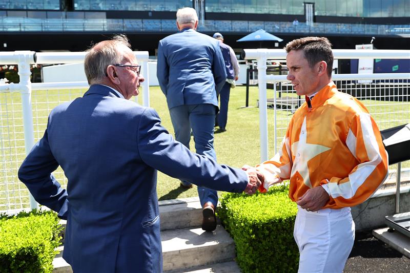 SYDNEY, AUSTRALIA - FEBRUARY 28: Trainer Ron Quinton looks on after Tim Clark riding Bryant win Race 1 Midway during Sydney Racing at Royal Randwick Racecourse on February 28, 2026 in Sydney, Australia. (Photo by Jeremy Ng/Getty Images)