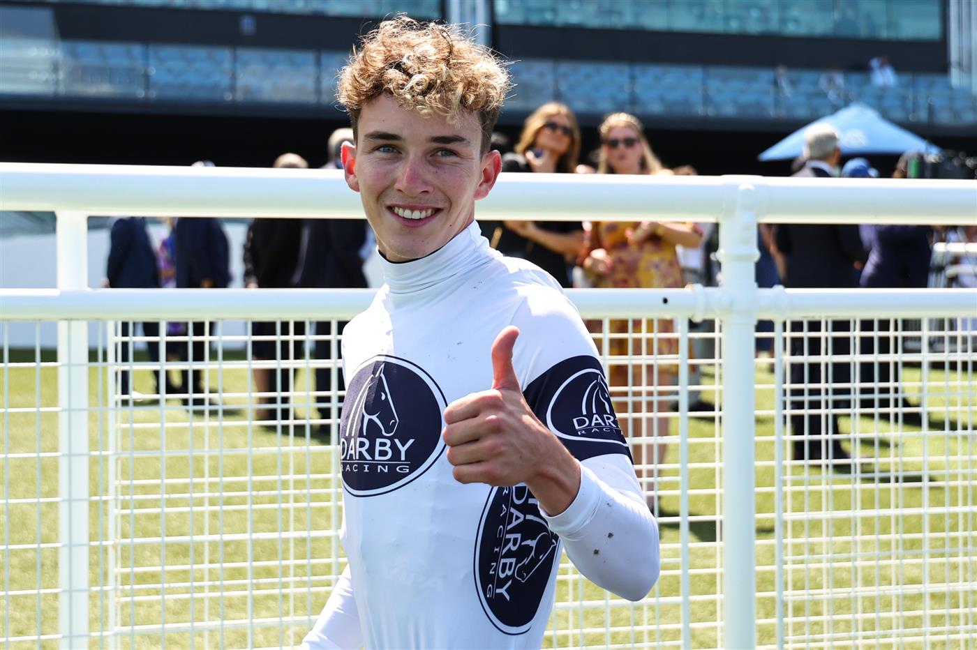 SYDNEY, AUSTRALIA - FEBRUARY 28: Zac Lloyd riding Spicy Miss win Race 4 Sintoro Sweet Embrace Stakes during Sydney Racing at Royal Randwick Racecourse on February 28, 2026 in Sydney, Australia. (Photo by Jeremy Ng/Getty Images)