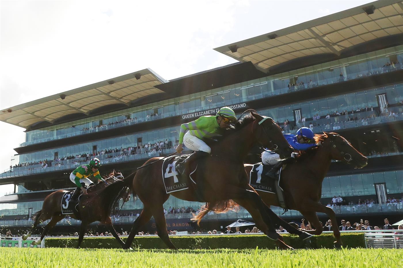 SYDNEY, AUSTRALIA - FEBRUARY 28: Chad Schofield riding Tempted win Race 7 The Chase Surround Stakes during Sydney Racing at Royal Randwick Racecourse on February 28, 2026 in Sydney, Australia. (Photo by Jeremy Ng/Getty Images)