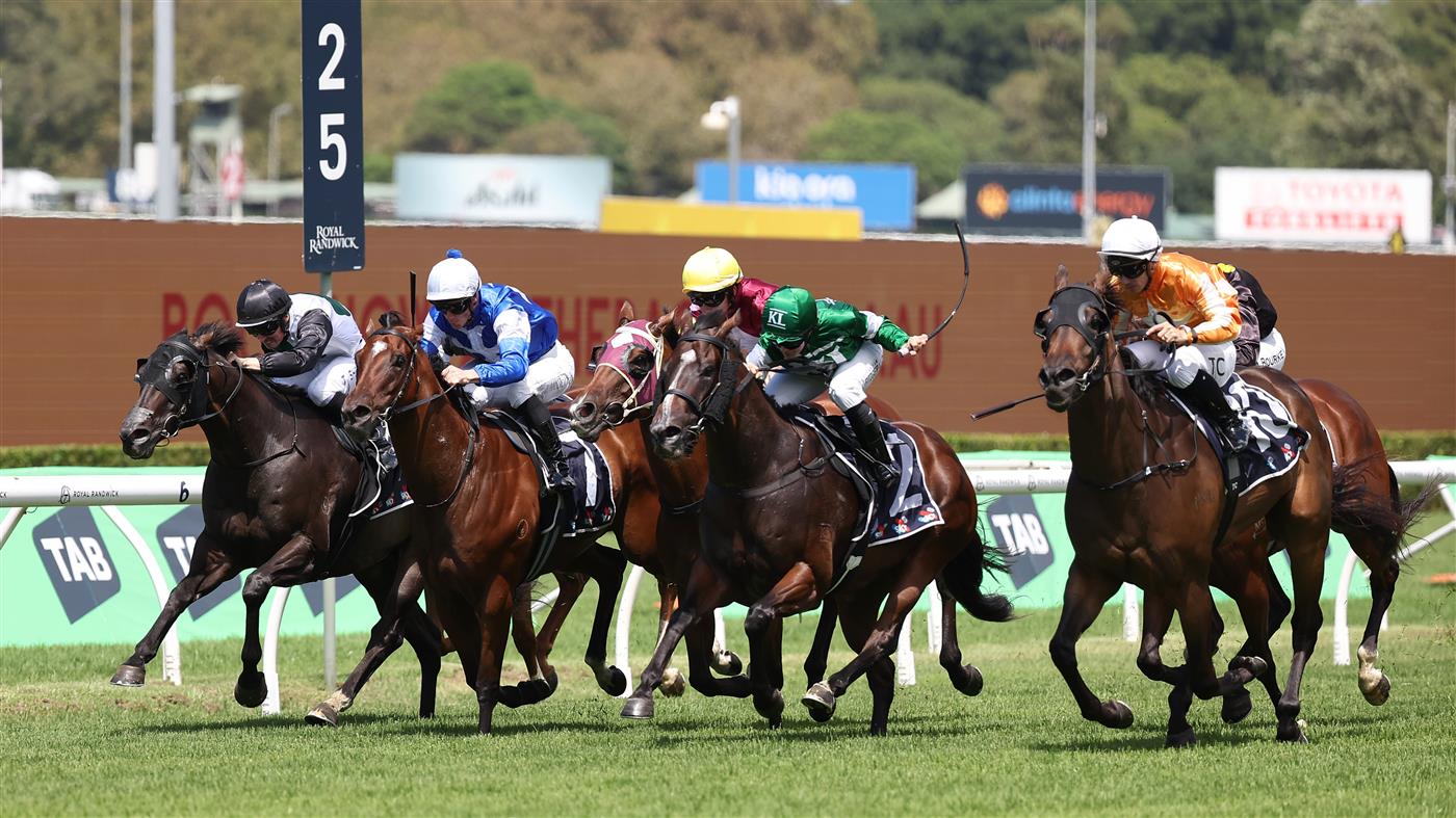 SYDNEY, AUSTRALIA - FEBRUARY 28: Tim Clark riding Bryant win Race 1 Midway during Sydney Racing at Royal Randwick Racecourse on February 28, 2026 in Sydney, Australia. (Photo by Jeremy Ng/Getty Images)