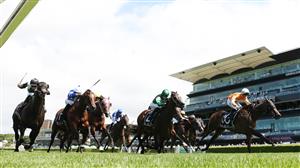 SYDNEY, AUSTRALIA - FEBRUARY 28: Tim Clark riding Bryant win Race 1 Midway during Sydney Racing at Royal Randwick Racecourse on February 28, 2026 in Sydney, Australia. (Photo by Jeremy Ng/Getty Images)