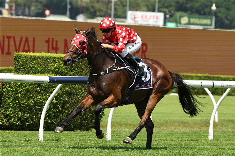 SYDNEY, AUSTRALIA - MARCH 07: Rachel King riding Zenmaster   win Race 1 Midway during Sydney Racing at Royal Randwick Racecourse on March 07, 2026 in Sydney, Australia. (Photo by Jeremy Ng/Getty Images)
