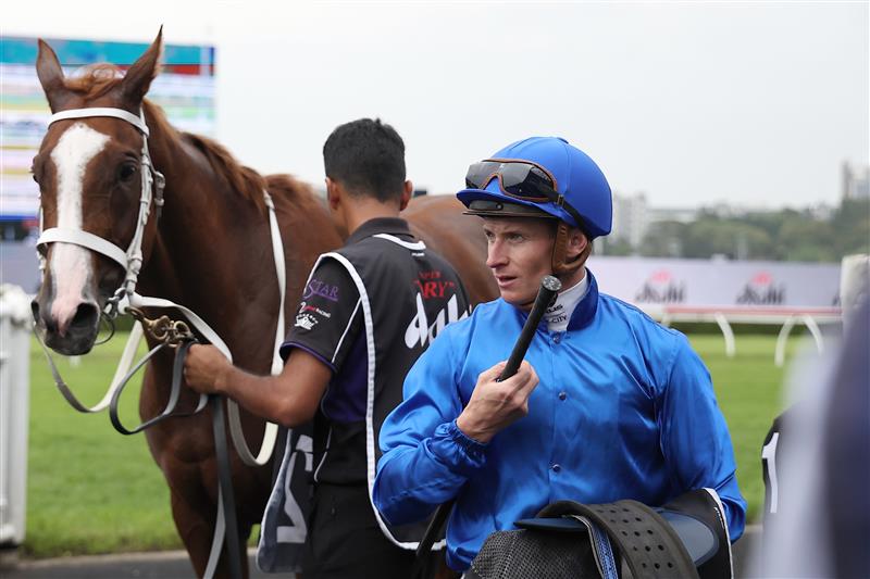 SYDNEY, AUSTRALIA - MARCH 07: James McDonald  riding Pinito  win Race 6 Asahi Super Dry Aspiration Quality during Sydney Racing at Royal Randwick Racecourse on March 07, 2026 in Sydney, Australia. (Photo by Jeremy Ng/Getty Images)