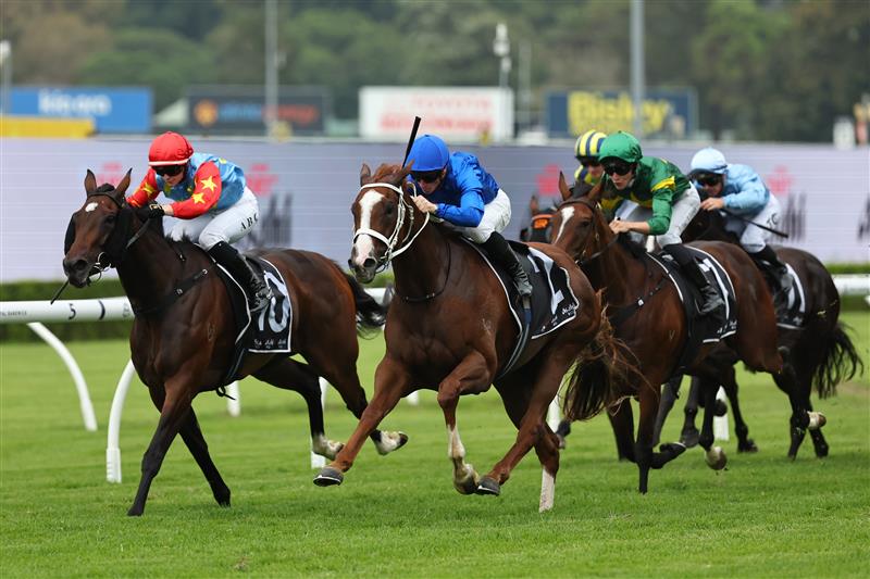 SYDNEY, AUSTRALIA - MARCH 07: James McDonald  riding Pinito  win Race 6 Asahi Super Dry Aspiration Quality during Sydney Racing at Royal Randwick Racecourse on March 07, 2026 in Sydney, Australia. (Photo by Jeremy Ng/Getty Images)