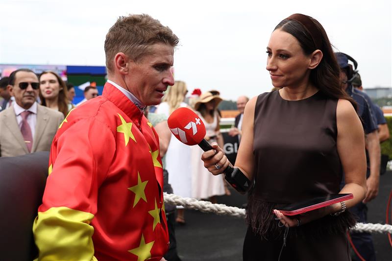 SYDNEY, AUSTRALIA - MARCH 07: James McDonald  riding Beadman win Race 5 All Occasion Cruises Fireball Stakes during Sydney Racing at Royal Randwick Racecourse on March 07, 2026 in Sydney, Australia. (Photo by Jeremy Ng/Getty Images)
