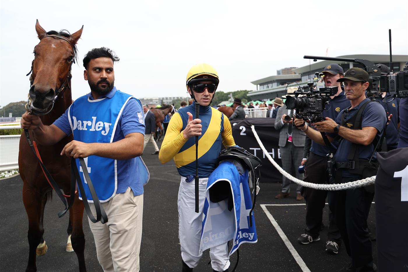 SYDNEY, AUSTRALIA - MARCH 07: Jason Collett riding Paradoxium win Race 4 Darley Todman Stakes during Sydney Racing at Royal Randwick Racecourse on March 07, 2026 in Sydney, Australia. (Photo by Jeremy Ng/Getty Images)
