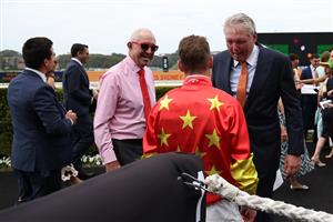 SYDNEY, AUSTRALIA - MARCH 07: James McDonald  riding Beadman win Race 5 All Occasion Cruises Fireball Stakes during Sydney Racing at Royal Randwick Racecourse on March 07, 2026 in Sydney, Australia. (Photo by Jeremy Ng/Getty Images)