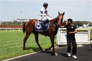 SYDNEY, AUSTRALIA - MARCH 07: Tim Clark riding Campaldino  win Race 2 Randwick City Stakes during Sydney Racing at Royal Randwick Racecourse on March 07, 2026 in Sydney, Australia. (Photo by Jeremy Ng/Getty Images)