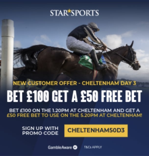 Star Sports Cheltenham Day 3 Free Bet