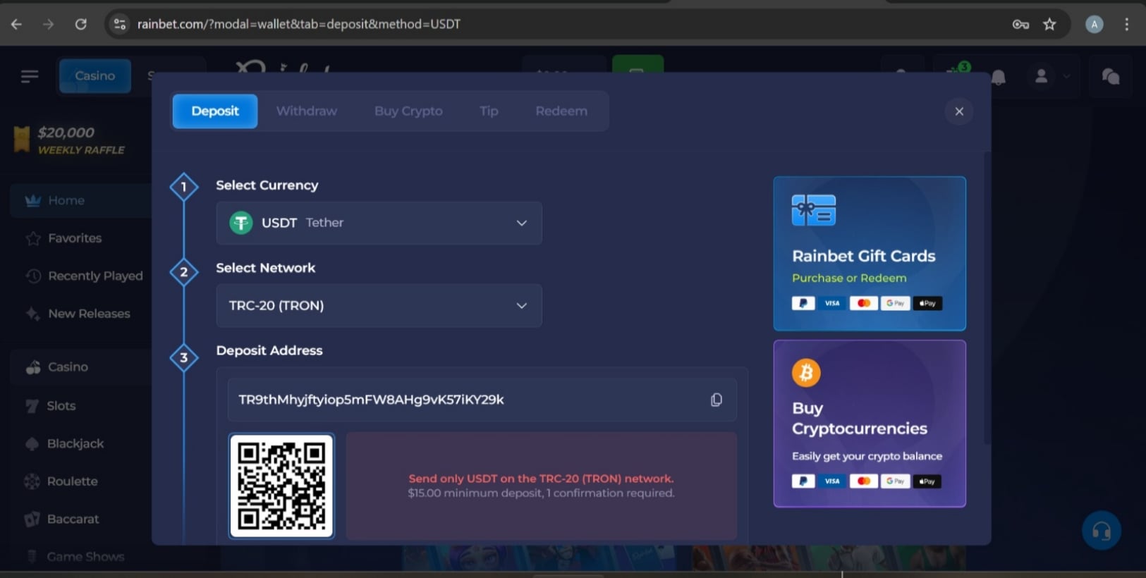 USDT Deposit USDT Deposit