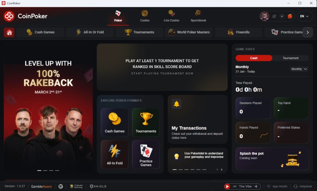 CoinPoker Lobby