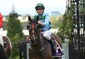 MELBOURNE, AUSTRALIA - MARCH 28: William Pike riding Zakouma after winning Race 5, the The Curragh, Where Champions Are Made during Melbourne Racing at Flemington Racecourse on March 28, 2026 in Melbourne, Australia. (Photo by Vince Caligiuri/Getty Images)