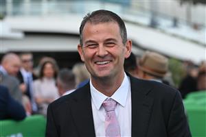 MELBOURNE, AUSTRALIA - MARCH 28: Trainer Glen Thompson is seen after Whisky On The Hill won Race 7, the Lexus Roy Higgins during Melbourne Racing at Flemington Racecourse on March 28, 2026 in Melbourne, Australia. (Photo by Vince Caligiuri/Getty Images)