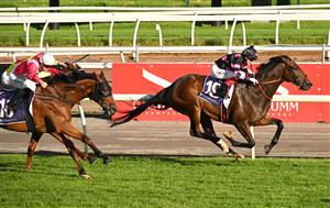 MELBOURNE, AUSTRALIA - MARCH 28: Craig Williams riding Al Duca winning Race 10 , the Royal Ascot Handicap during Melbourne Racing at Flemington Racecourse on March 28, 2026 in Melbourne, Australia. (Photo by Vince Caligiuri/Getty Images)