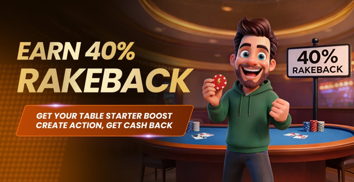 WPT Global 40% Rakeback