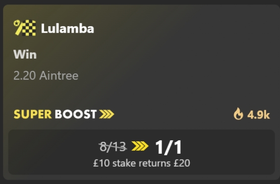 Lulamba Super Boost Aintree bet365