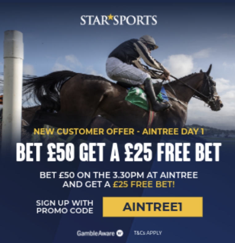 Star Sports Bet 50 Get 25 Aintree Day 1
