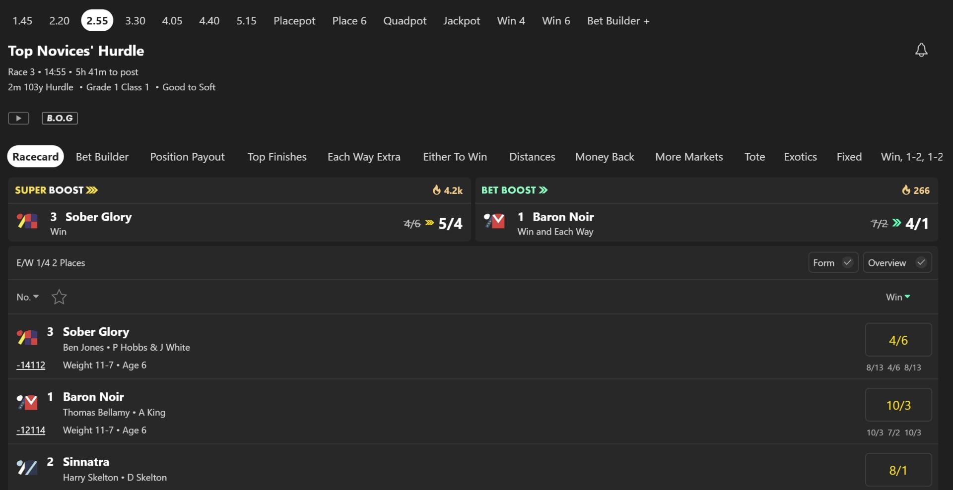 Sober Glory bet365 Super Boost on Aintree Day 2