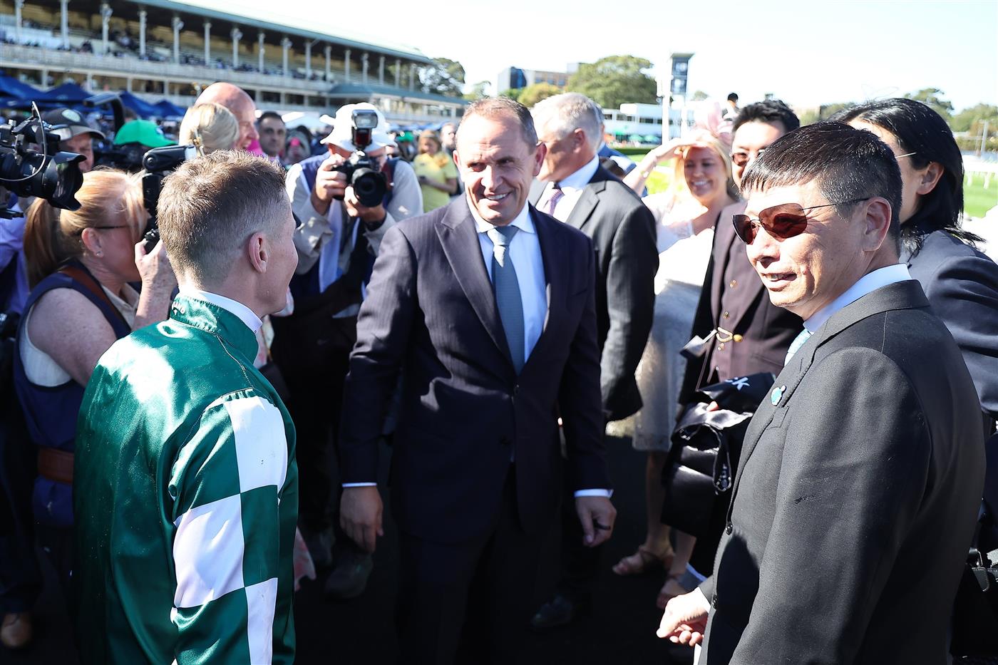 SYDNEY, AUSTRALIA - APRIL 11: James McDonald  riding  Ohope Wins win ?Race 5 Asahi Super Dry Australian Oaks during Sydney Racing at Royal Randwick Racecourse on April 11, 2026 in Sydney, Australia. (Photo by Jeremy Ng/Getty Images)
