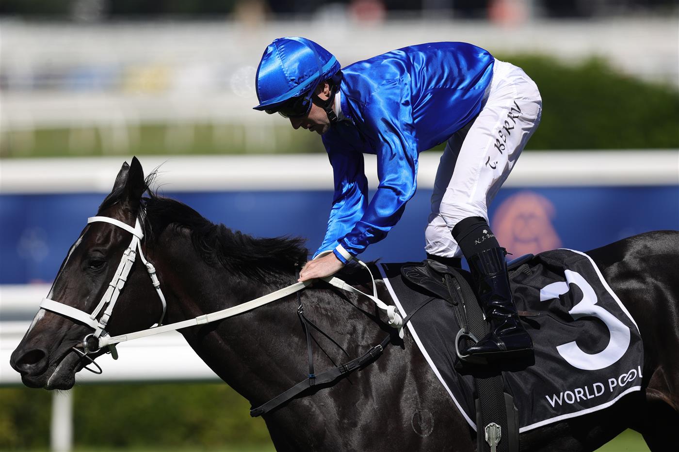SYDNEY, AUSTRALIA - APRIL 11: Tommy Berry riding Diameter win Race 1 The HKJC World Pools Fernhill Mile during Sydney Racing at Royal Randwick Racecourse on April 11, 2026 in Sydney, Australia. (Photo by Jason McCawley/Getty Images)