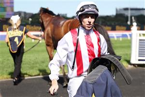 SYDNEY, AUSTRALIA - APRIL 11: Damian Lane riding Beskar win ?Race 2 Bisley Workwear South Pacific Classic during Sydney Racing at Royal Randwick Racecourse on April 11, 2026 in Sydney, Australia. (Photo by Jeremy Ng/Getty Images)