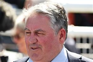 SYDNEY, AUSTRALIA - APRIL 11: Trainer Anthony Freedman looks on after  Damian Lane riding Beskar win ?Race 2 Bisley Workwear South Pacific Classic during Sydney Racing at Royal Randwick Racecourse on April 11, 2026 in Sydney, Australia. (Photo by Jeremy Ng/Getty Images)