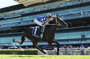 SYDNEY, AUSTRALIA - APRIL 11: James McDonald riding Lord Of Biscay win ?Race 4 Provincial-Midway Championships Final during Sydney Racing at Royal Randwick Racecourse on April 11, 2026 in Sydney, Australia. (Photo by Jeremy Ng/Getty Images)