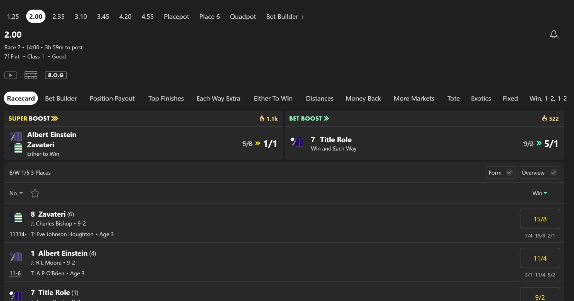 Greenham Stakes bet365 Super Boost