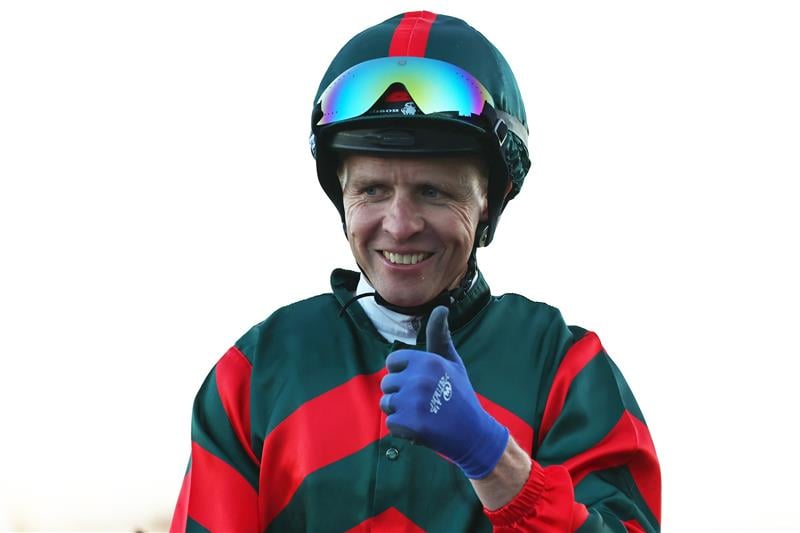 SYDNEY, AUSTRALIA - APRIL 18: Kerrin Mcevoy riding Captain Furai  win Race 10 HKJC World Pool during Sydney Racing at Royal Randwick Racecourse on April 18, 2026 in Sydney, Australia. (Photo by Jeremy Ng/Getty Images)