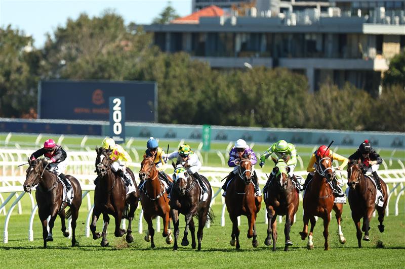 SYDNEY, AUSTRALIA - APRIL 18: Kerrin Mcevoy  riding Snitzel Dancer win Race 4 Mostyncopper James H B Carr Stakes during Sydney Racing at Royal Randwick Racecourse on April 18, 2026 in Sydney, Australia. (Photo by Jeremy Ng/Getty Images)