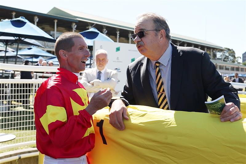 SYDNEY, AUSTRALIA - APRIL 18: Nash Rawiller riding Unique Ambition win Race 1 Midway during Sydney Racing at Royal Randwick Racecourse on April 18, 2026 in Sydney, Australia. (Photo by Jeremy Ng/Getty Images)